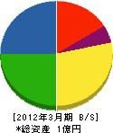 上村塗装 貸借対照表 2012年3月期