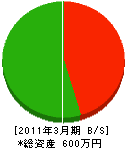 三昇 貸借対照表 2011年3月期