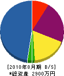 山菱建設 貸借対照表 2010年8月期