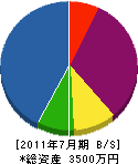 ヤマセイ造園 貸借対照表 2011年7月期