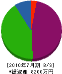 岡本産業 貸借対照表 2010年7月期
