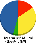 高橋敷物店 貸借対照表 2012年12月期