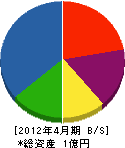 遠藤木工 貸借対照表 2012年4月期