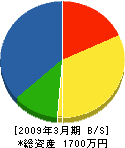赤川電気商会 貸借対照表 2009年3月期
