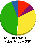 長濱土木 貸借対照表 2010年3月期