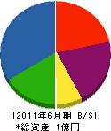 福田建設 貸借対照表 2011年6月期