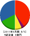 赤松土建 貸借対照表 2011年6月期