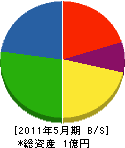 日本水源工業 貸借対照表 2011年5月期