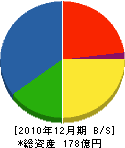 日本高圧コンクリート 貸借対照表 2010年12月期