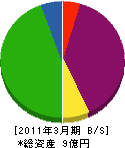 小川建設 貸借対照表 2011年3月期