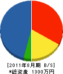 渋谷電機水道設備 貸借対照表 2011年8月期