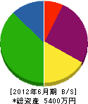 福田設備工業 貸借対照表 2012年6月期