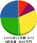 稲葉興業 貸借対照表 2010年12月期