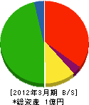 富岡組 貸借対照表 2012年3月期