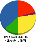 鈴木特殊土木 貸借対照表 2010年9月期