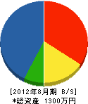 渋谷電機水道設備 貸借対照表 2012年8月期