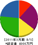 森永建設 貸借対照表 2011年3月期 森永建設 貸借対照表 2011年3月期