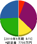 日本特殊輸送機 貸借対照表 2010年9月期