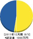 川嶋土建 貸借対照表 2011年12月期