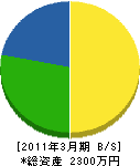 恵秋園 貸借対照表 2011年3月期