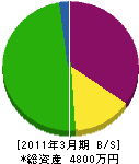 三共電業社 貸借対照表 2011年3月期