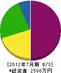岡田組 貸借対照表 2012年7月期