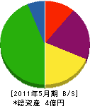 中川水道 貸借対照表 2011年5月期