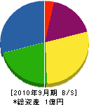 北陸運輸興業 貸借対照表 2010年9月期