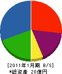 吉川住建 貸借対照表 2011年1月期