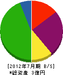 吾妻産業 貸借対照表 2012年7月期