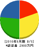 前田緑化園 貸借対照表 2010年8月期 前田緑化園 貸借対照表 2010年8月期