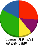 大川興建 貸借対照表 2008年1月期