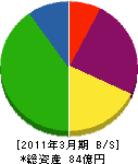沖電開発 貸借対照表 2011年3月期