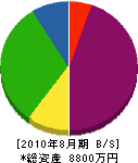 朝日緑化土木 貸借対照表 2010年8月期