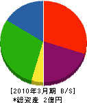 上田技建社 貸借対照表 2010年3月期