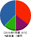 元木建設 貸借対照表 2010年5月期