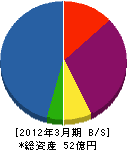 成田空港警備 貸借対照表 2012年3月期