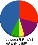 桐野建設 貸借対照表 2012年4月期