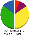 岩崎興業 貸借対照表 2011年3月期