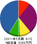 藤本建設 貸借対照表 2011年5月期