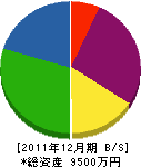 倉澤組 貸借対照表 2011年12月期