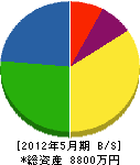 日本造園緑地交社 貸借対照表 2012年5月期