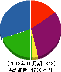 船田無線 貸借対照表 2012年10月期