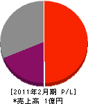 札幌庭園工業 損益計算書 2011年2月期