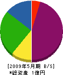 工創建設 貸借対照表 2009年5月期