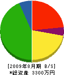 豊永建設 貸借対照表 2009年8月期