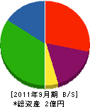 伊藤商店 貸借対照表 2011年9月期