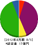 木名瀬商事 貸借対照表 2012年4月期
