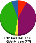 橋本組 貸借対照表 2011年9月期
