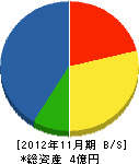 昭和ボーリング 貸借対照表 2012年11月期